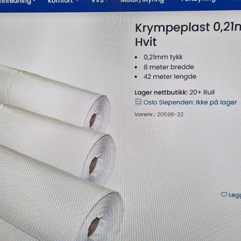 Krympeplast og gasspistol.