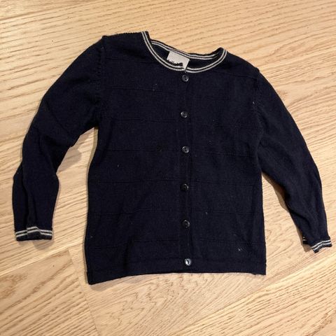 Lillelam cardigan mørk blå/svart str.92