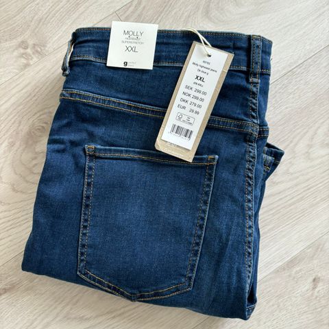 Ubrukt blå Molly Jeans fra Gina Tricot i str.XXL