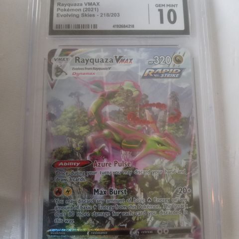 Rayquaza v max alt art gradering 10 😍🙌🏼