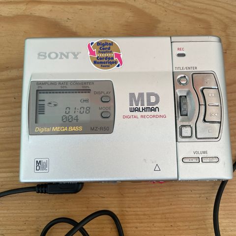 Sony MZ-R50 Portable Minidisc Recorder