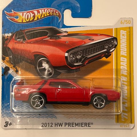 2012 Hot Wheels 71 Plymouth Roadrunner - HW PREMIERE - V5563