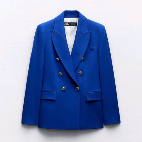 Zara blazer - som ny med knapper i sorte/gull