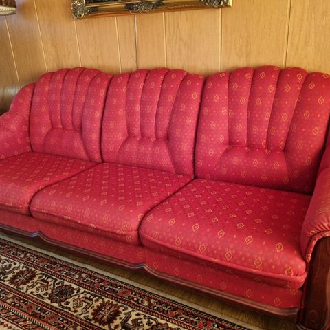 Rød sofa gruppe