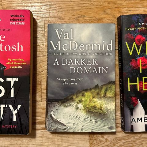 3 krimbøker på engelsk: Val McDermid og Claire Mackintosh