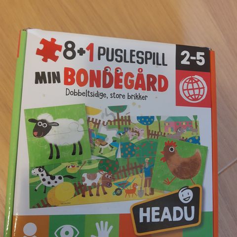 Puslespill bondegård fra Headu 2-5 år