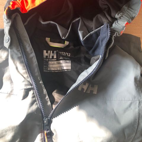 Helly Hansen allværsjakke str 152/12 år