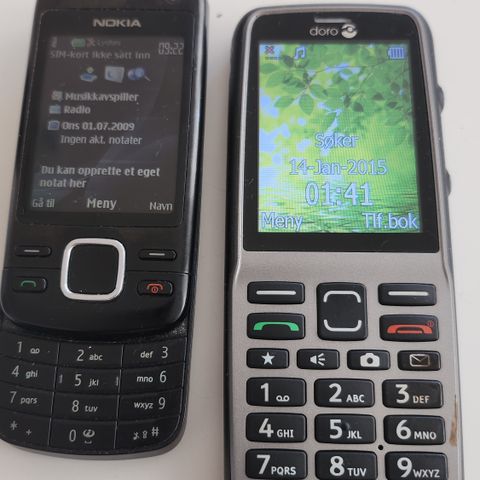 2 mobiltelefoner