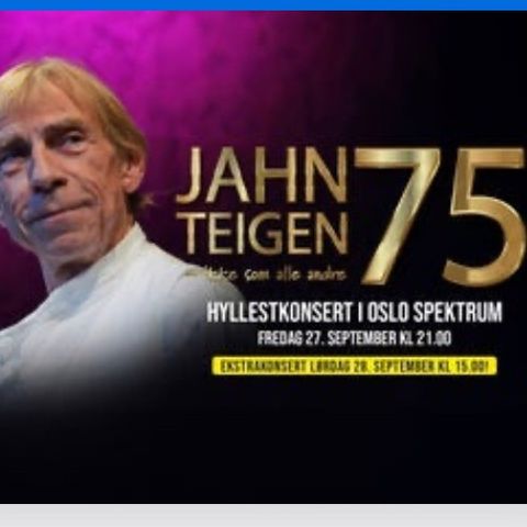 Jahn teigen 75 år. 2 stk sitteplasser 27/9.24