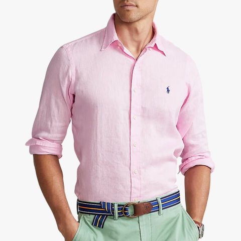 Polo Ralph Lauren slimfit Rosa linskjorte