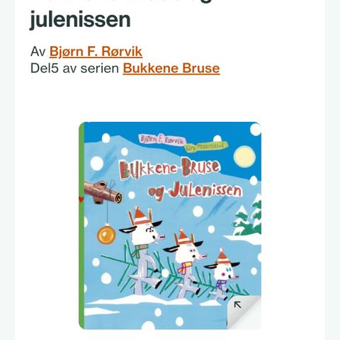 Bukkene Bruse og julenissen bok ønskes kjøpt.