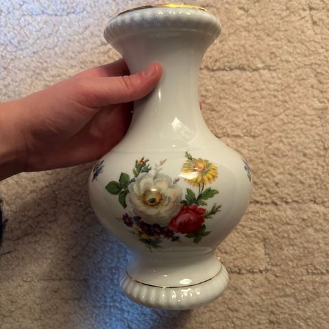 antikk vase Bareuther waldsassen bavaria 23 cm høy