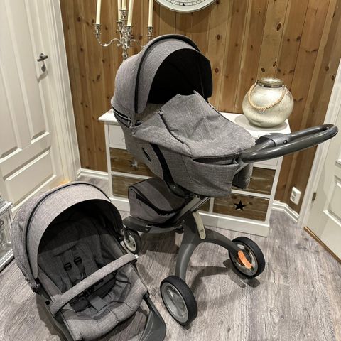 Førstemann til mølla🤩komplett Stokke xplory black Melange selges billig