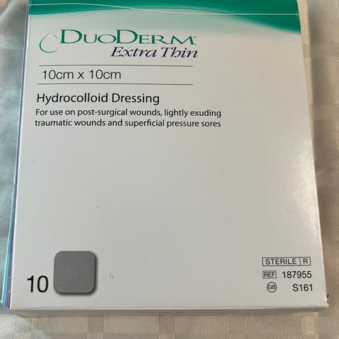 DuoDerm extra thin plaster, hydrocolloid dressing, 9 pakker