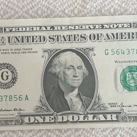 US. Dollar 1. 1969