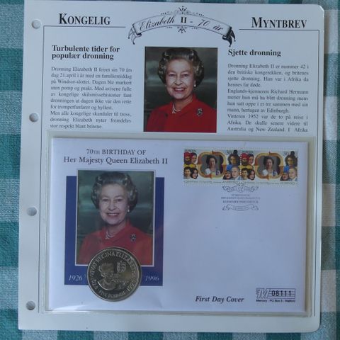 Kongelig myntbrev, Dronning Elizabeth II