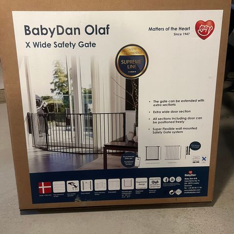 Baby dan olaf x wide safety gate