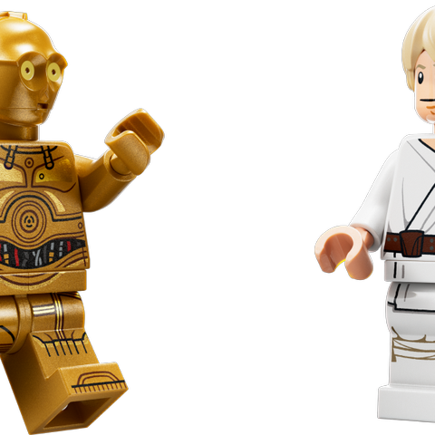 Lego Star Wars C3PO og Luke Skywalker fra sett 75341. Kun figurer helt NYE!