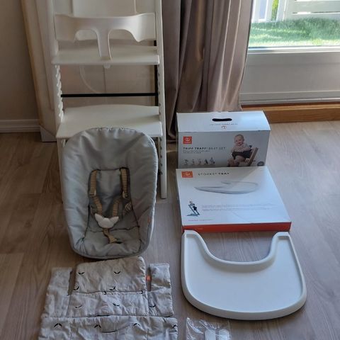 KOMPLETT Stokke Tripp trapp stol WHITE NY MODELL