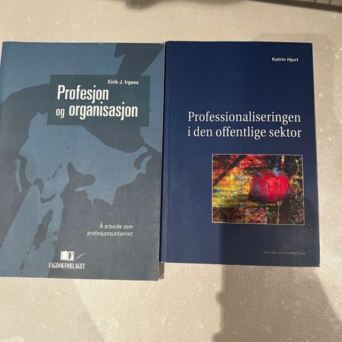 Profesjon og organisasjon, professionalisering i den offentlige sektor.