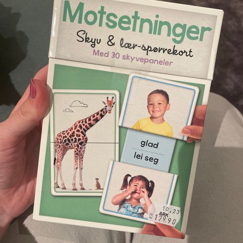 Motsetninger- skyv &lær-spørrekort