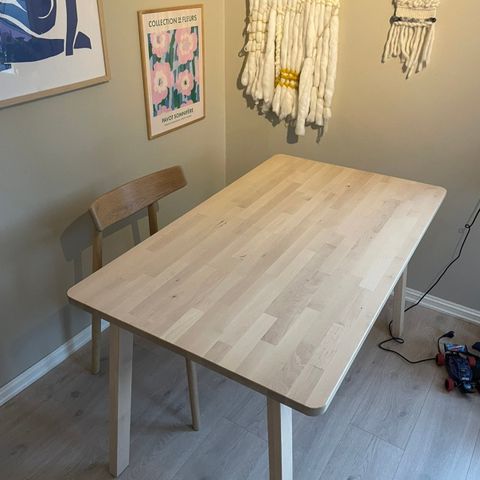 Pent spisebord i bjørk - Norråker fra IKEA