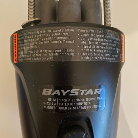 Ny baystar teleflex rattpumpe 150hk