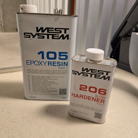 West System 105 Resin 5kg & 206 Hardener 1kg.