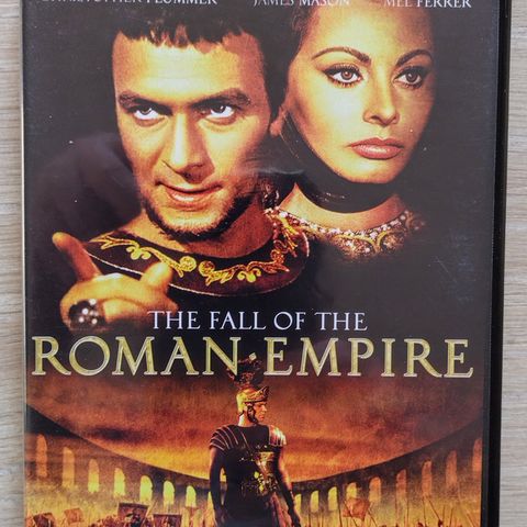 Dvd. The fall of the Roman Empire. Sophia Loren. Drama. Norsk tekst