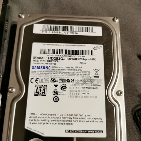 Samsung 250gb HDD