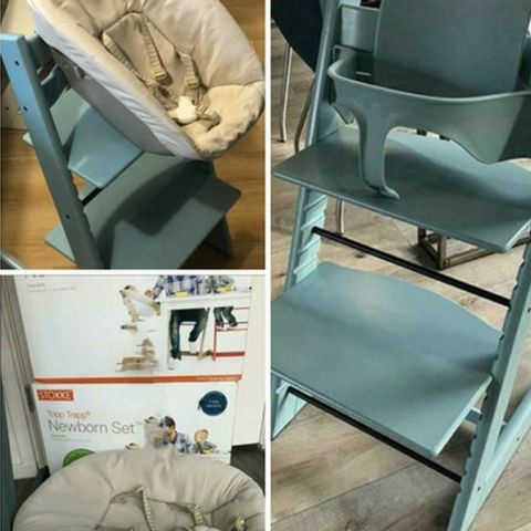 Meget pen Aqua blue Stokke tripp trapp stol