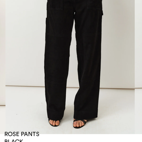 Saks Potts - Rose pants - semsket skinn - xs