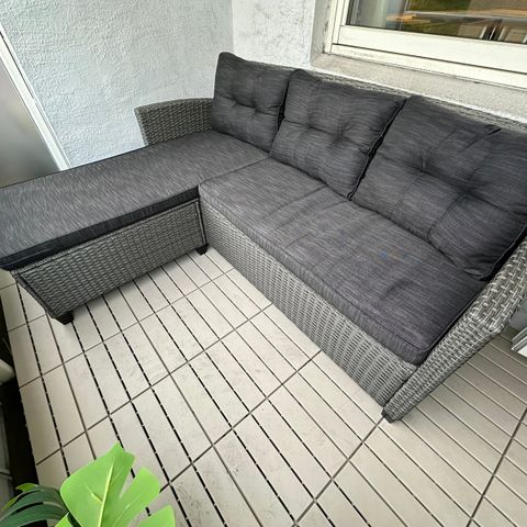 Loungesofa m/ sjeselong