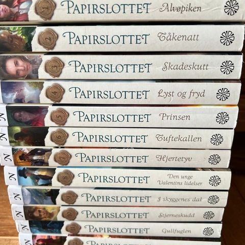 Papirslottet bok 1-12 (komplett) av May Lis Ruus