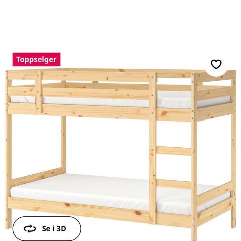 Køyeseng fra IKEA