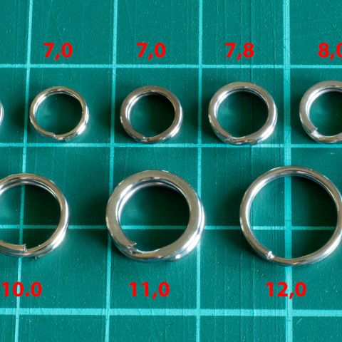 Splittringer / split rings / connectors