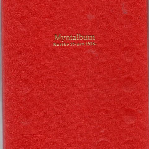 Myntalbum - Norske 25-øre 1874-1985