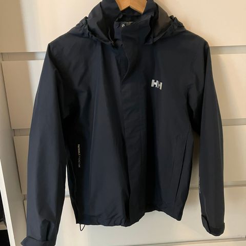 Helly Hansen mørk blå  regnjakke Str.164