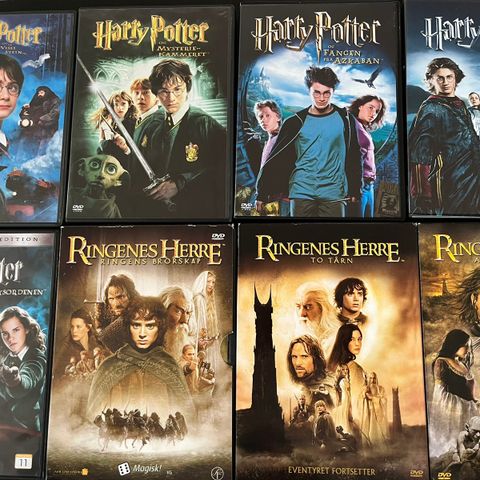 Harry Potter og Ringenes Herre DVDer