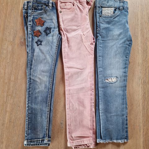 Jeans bukse str 110/116