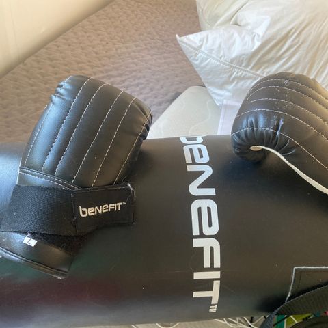 Boksesekk og boxing gloves