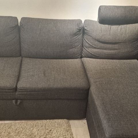 Sofa/Sovesofa med sjeselong