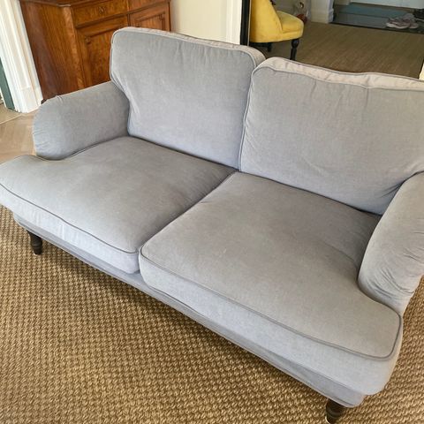 IKEA stocksund 2 seater sofa velur grå sofa