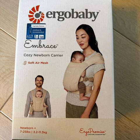 Ubrukt Ergobaby Embrace Air Bæresele, Cream Mesh