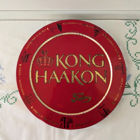 Vintage Kong Haakon konfekt-boks - Freia