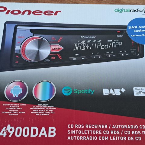 Pioneer CD/DAB + uåpnet/ubrukt.