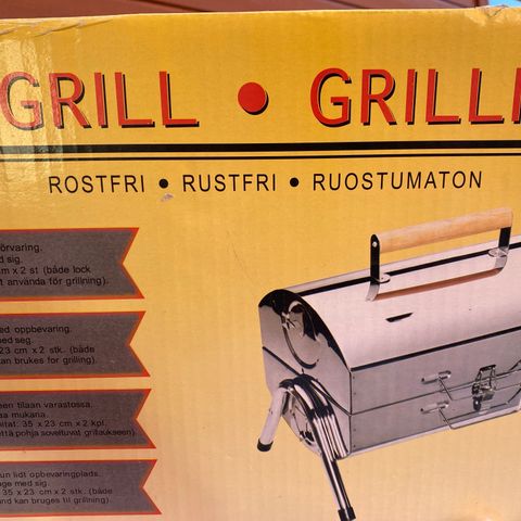 Rustfri camping grill