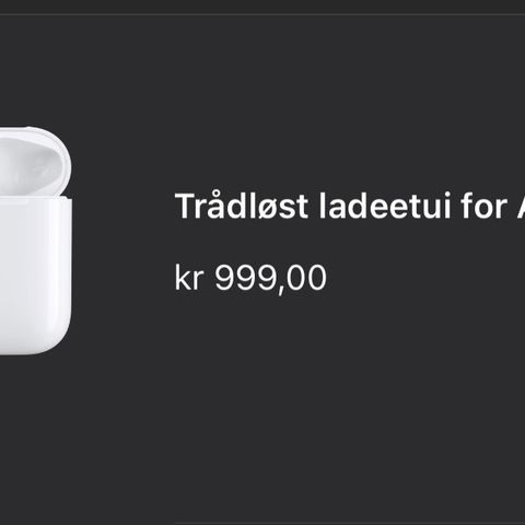 Ladeetui AirPods 1. og 2. gen