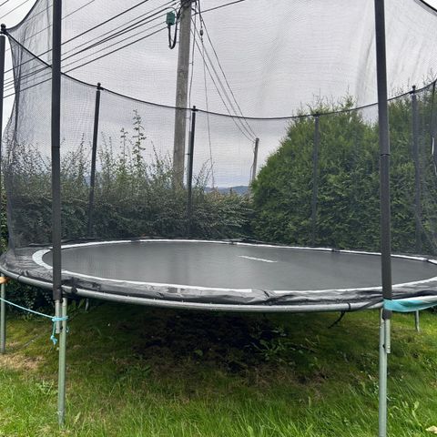 Trampoline med nett/stige 427cm