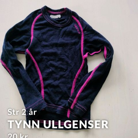 Tynn ullgenser str 2 år